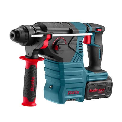 کیت بتن کن شارژی براش لس 40 ولت 2.4 ژول 28 میلی متری رونیکس مدل 8910