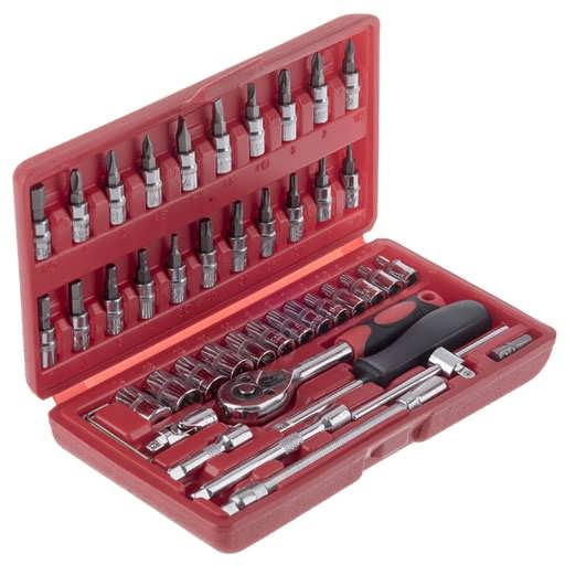 جعبه آچار بکس باس ۴۶ تکه درایو ۱/۴