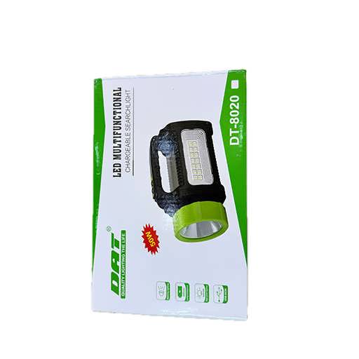 چراغ شارژی و پاوربانک 4500 میلی امپر دات مدل DT-8020B در جعبه