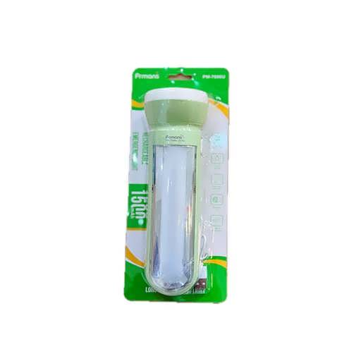 چراغ شارژی 1500میلی امپر مدل PM-7606U از دید روبرو