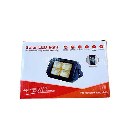 چراغ شارژی با پنل خورشیدی مدل D03 در جعبه